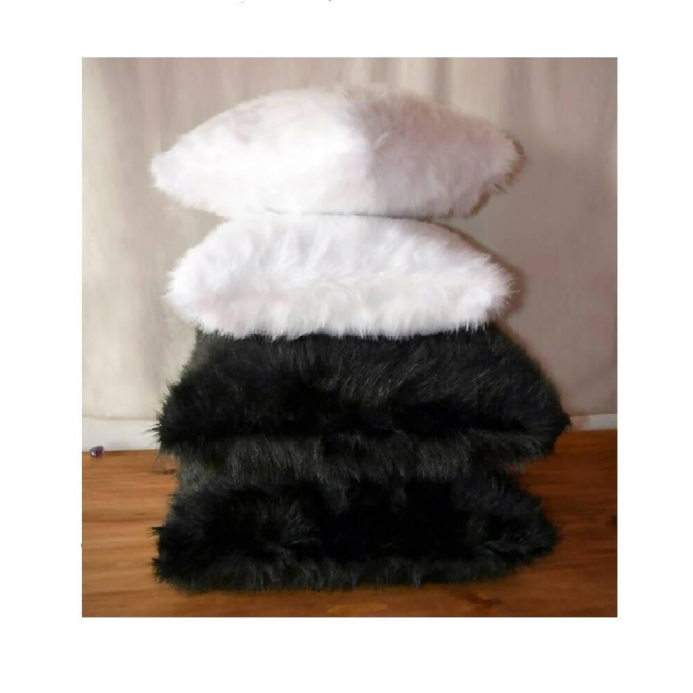 Funda Para Cojin Peluche Largo Blanco - VIRTUAL MUEBLES