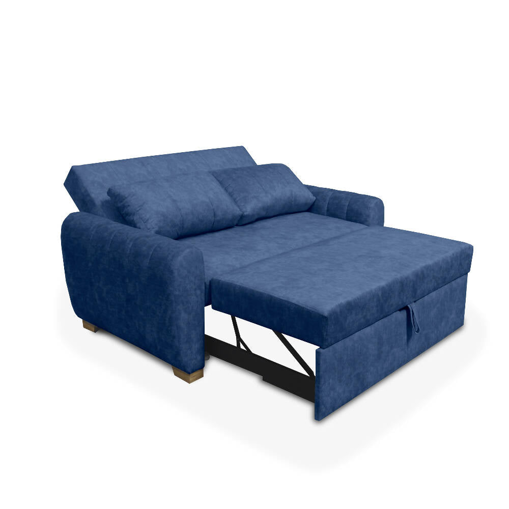 Sofácama Fontana Multifuncional Tela azul