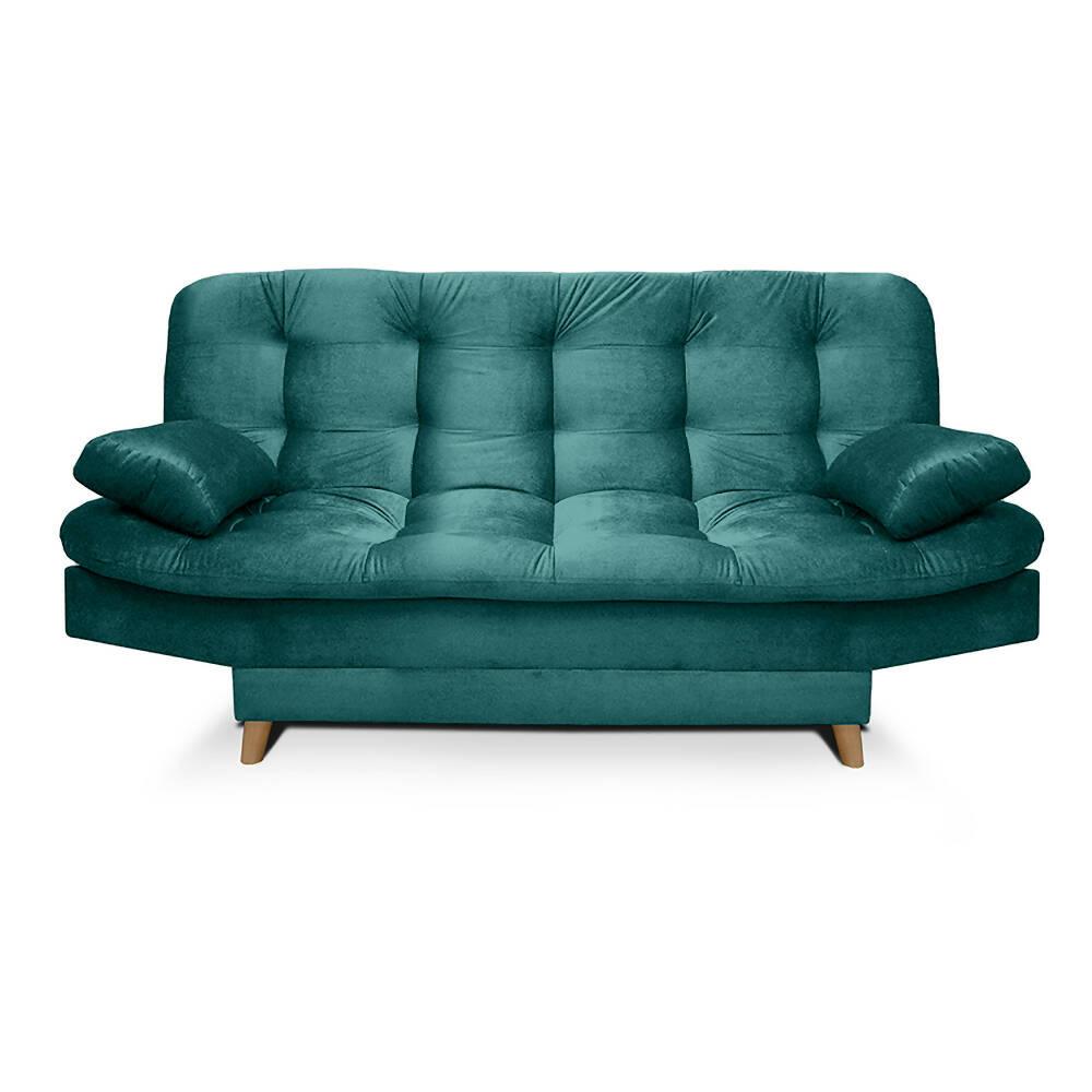 Sofacama Fendik 3 Posiciones Tela Turquesa - VIRTUAL MUEBLES