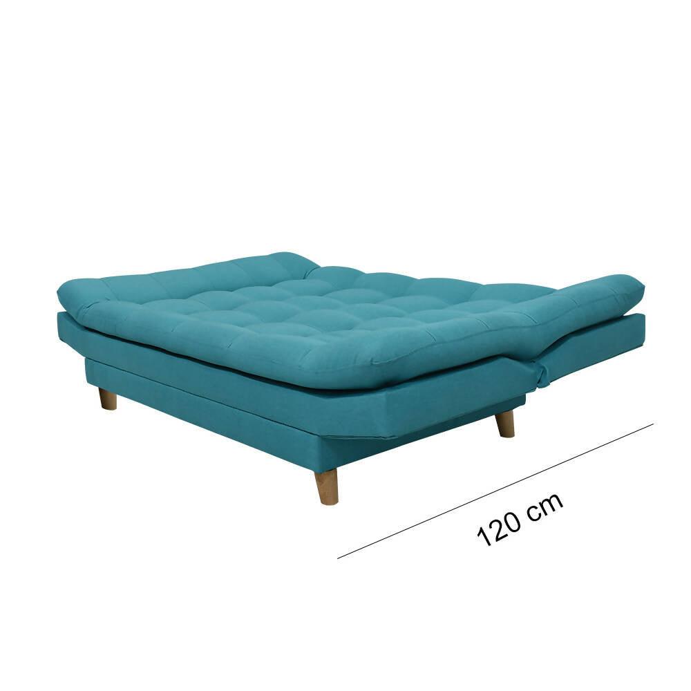 Sofá cama moltochic turquesa poliéster - VIRTUAL MUEBLES