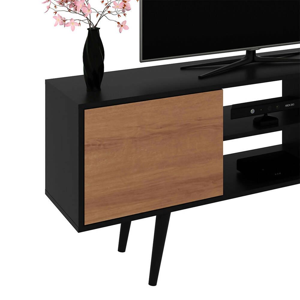 Mesa para TV Ecuador Negro/Almendra - VIRTUAL MUEBLES