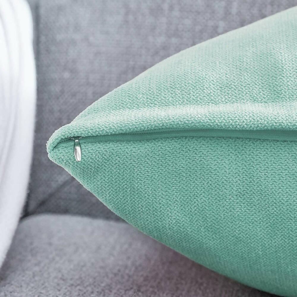Funda Para Cojin Decorativo Cuadrado En Tela Menta - VIRTUAL MUEBLES
