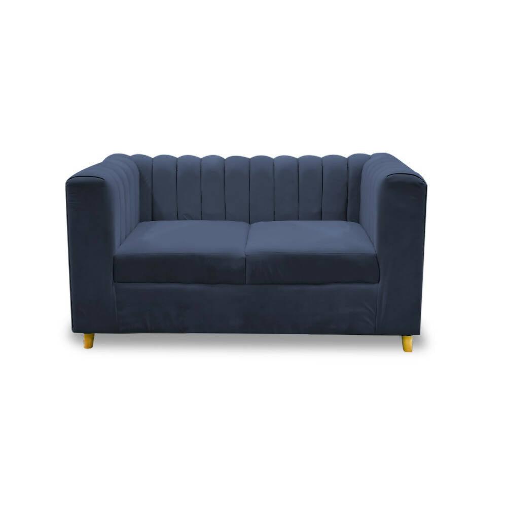 Sala tres palacios grafito, patas de madera - VIRTUAL MUEBLES