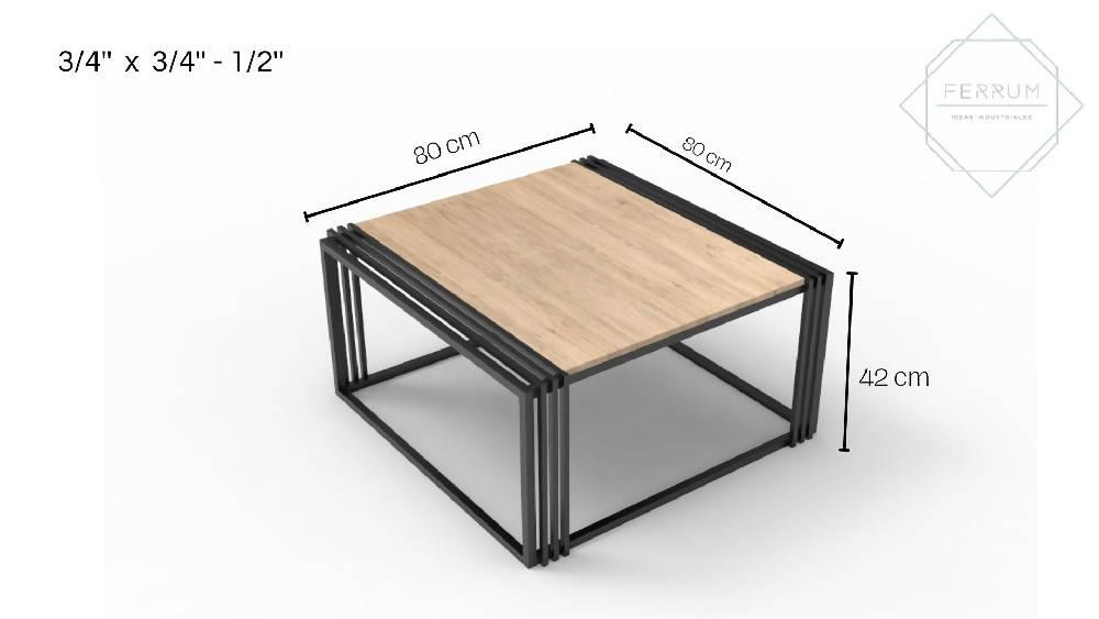 Mesa de Centro KALA - Oscuro - VIRTUAL MUEBLES