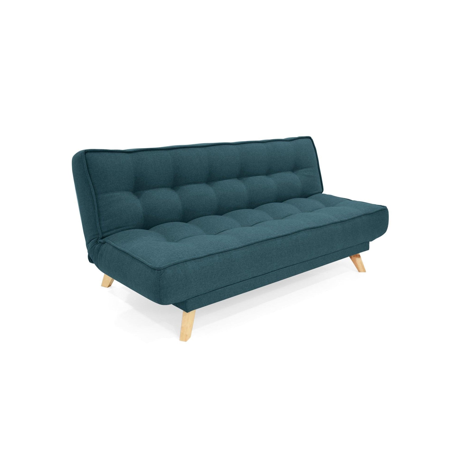 Sofa Cama 3 Posiciones Gales Tela Azul - VIRTUAL MUEBLES