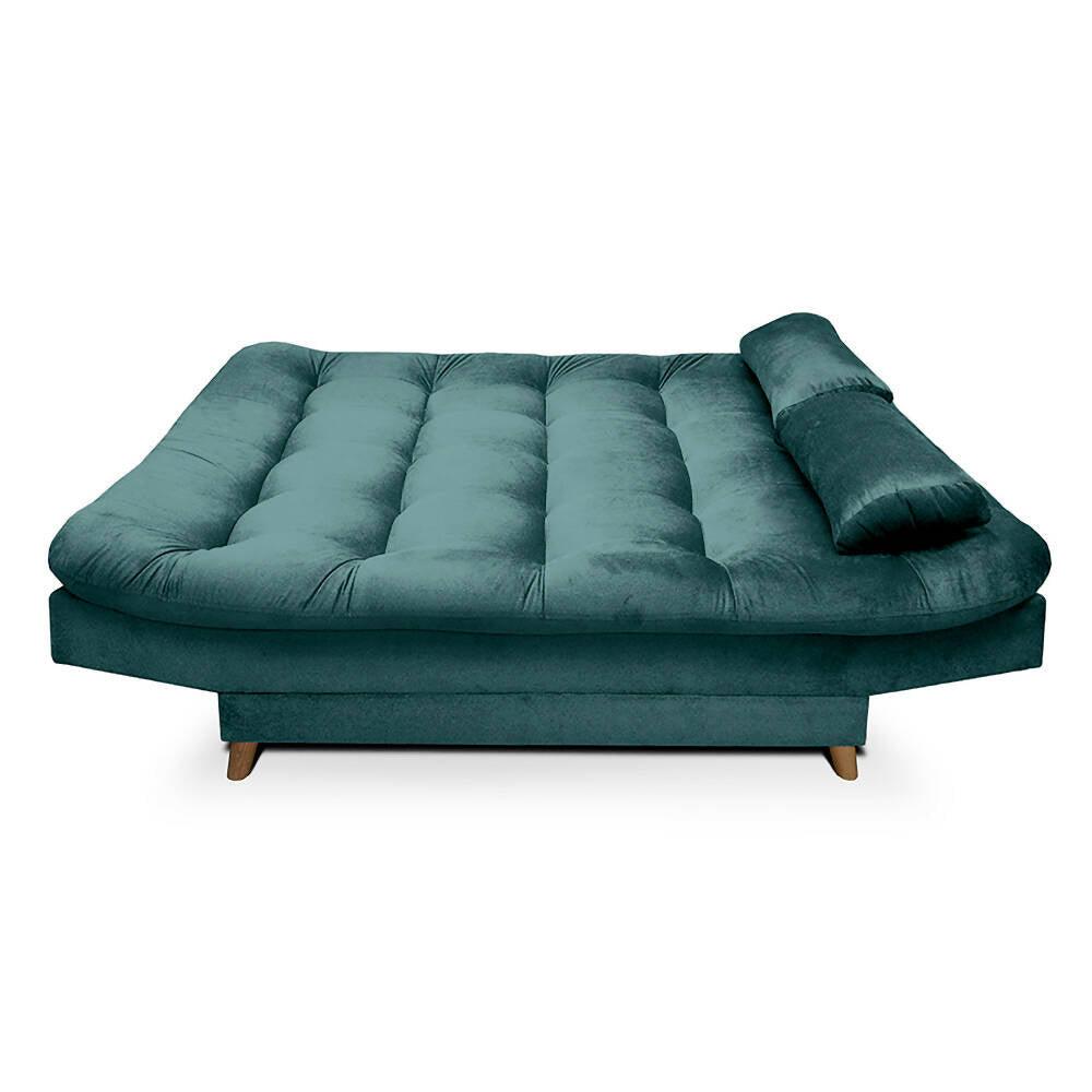 Sofacama Fendik 3 Posiciones Tela Turquesa - VIRTUAL MUEBLES