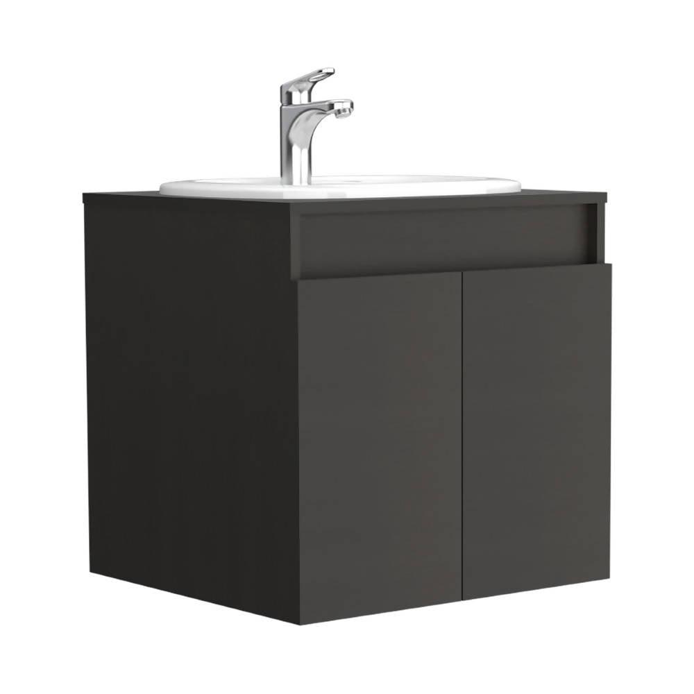 Mueble Corona Esencial Elevado Wengue 55 Cm Con Lavamanos Cascade - VIRTUAL MUEBLES