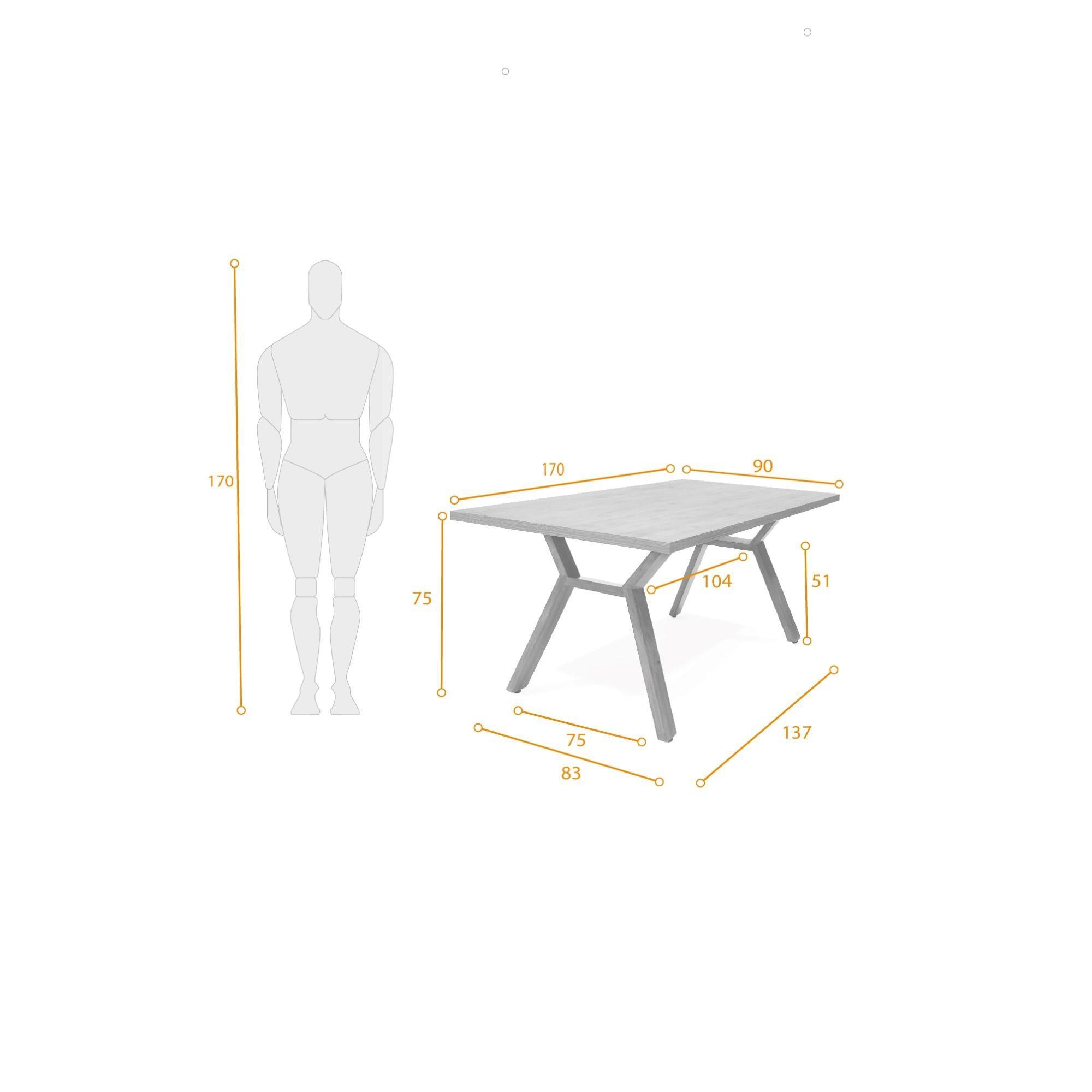 Mesa de Comedor Nara 6 Puestos Blanco