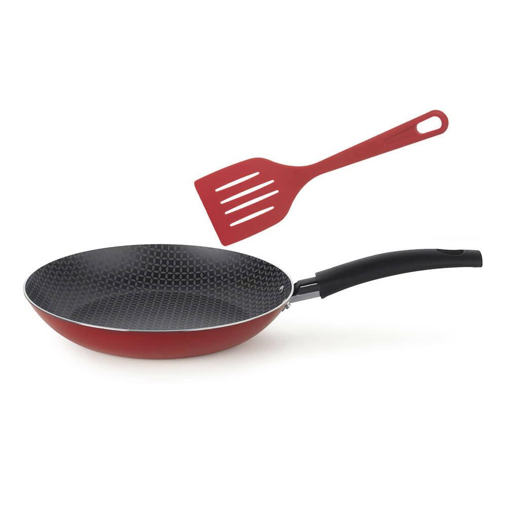 Sartén con Espátula Aspiración 20 cm Rojo - VIRTUAL MUEBLES