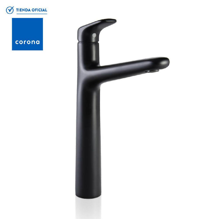 Grifería Lavamanos Corona Liquid Monocontrol Alta Mate Black - VIRTUAL MUEBLES