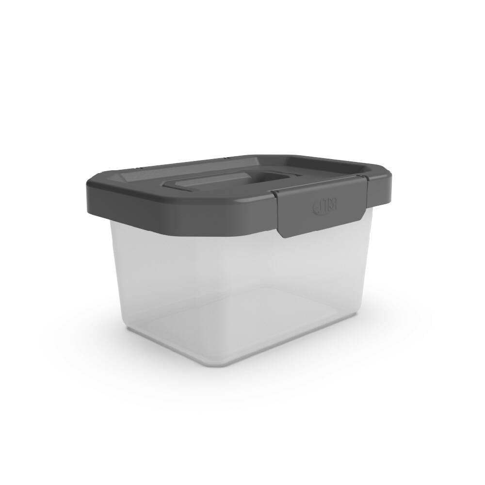 Caja Organizadora Estrabox con Manija 4L Natural-Gris - VIRTUAL MUEBLES