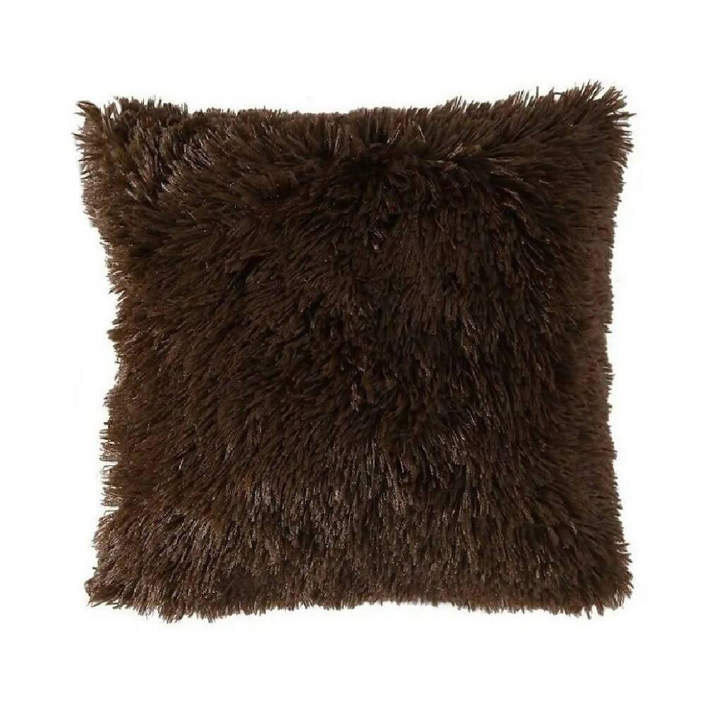 COJIN DECORATIVO PELUDO CAFE - VIRTUAL MUEBLES