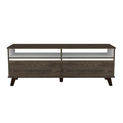 Mesa para TV Urko color Chocolate y Blanco para Sala.