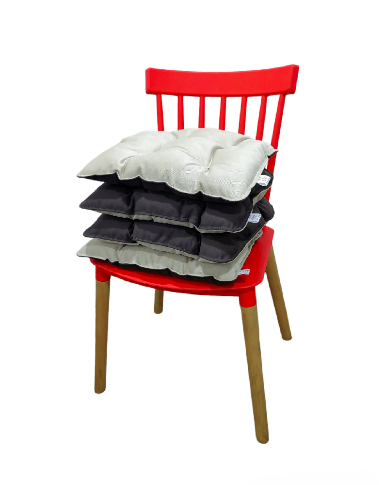 Cojin Para Silla Doble Faz Tela Pet-friendly - Cafe y Beige x4