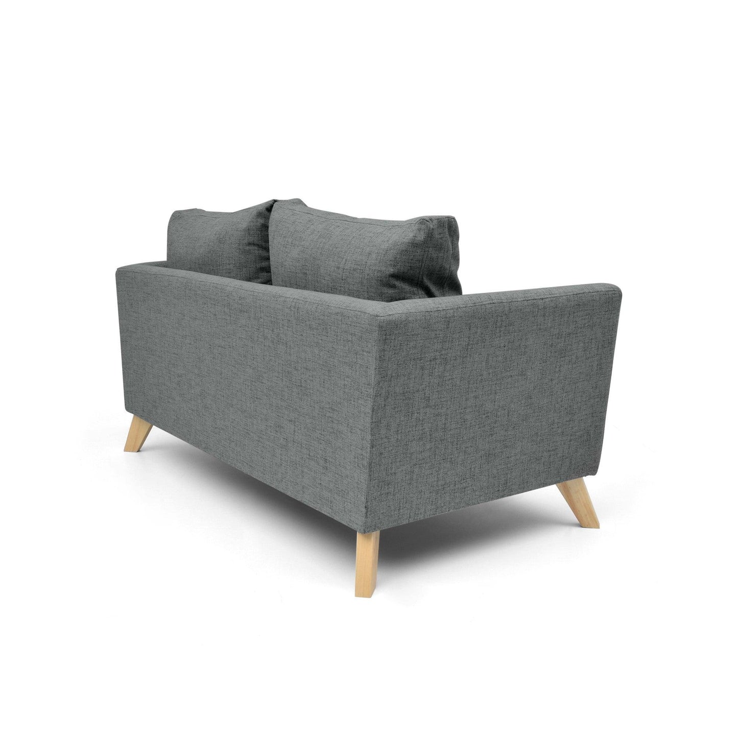 Sofa 3 Puestos Montecarlo Tela Poliester Gris - VIRTUAL MUEBLES