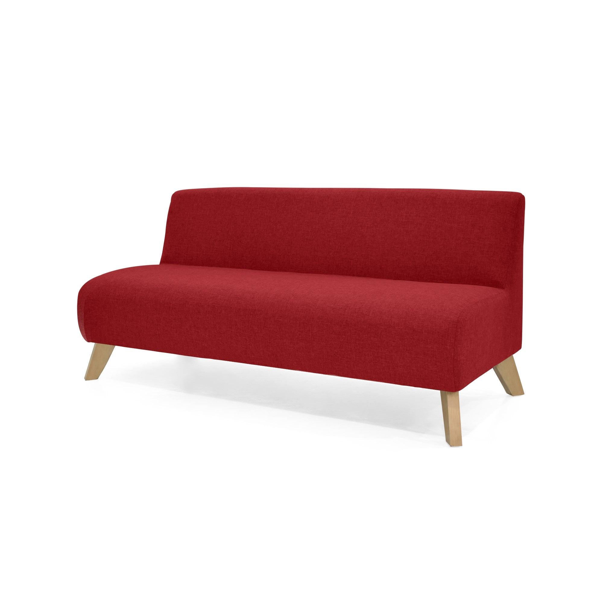 Sofa 3 Puestos Oslo Tela Rojo - VIRTUAL MUEBLES