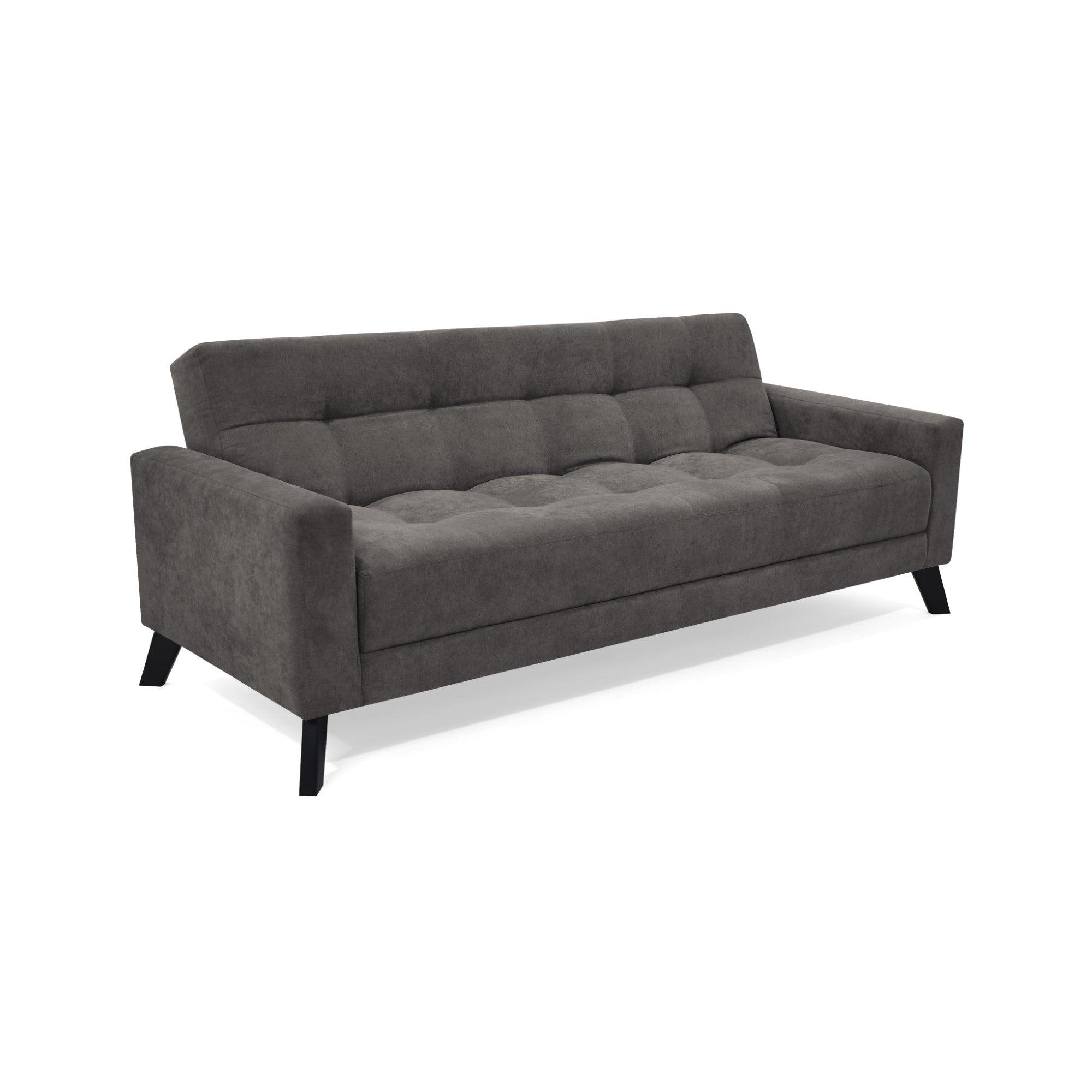 Sofa Cama Sahara Reclinable 3 Posiciones 206x90x82 Tela Gris