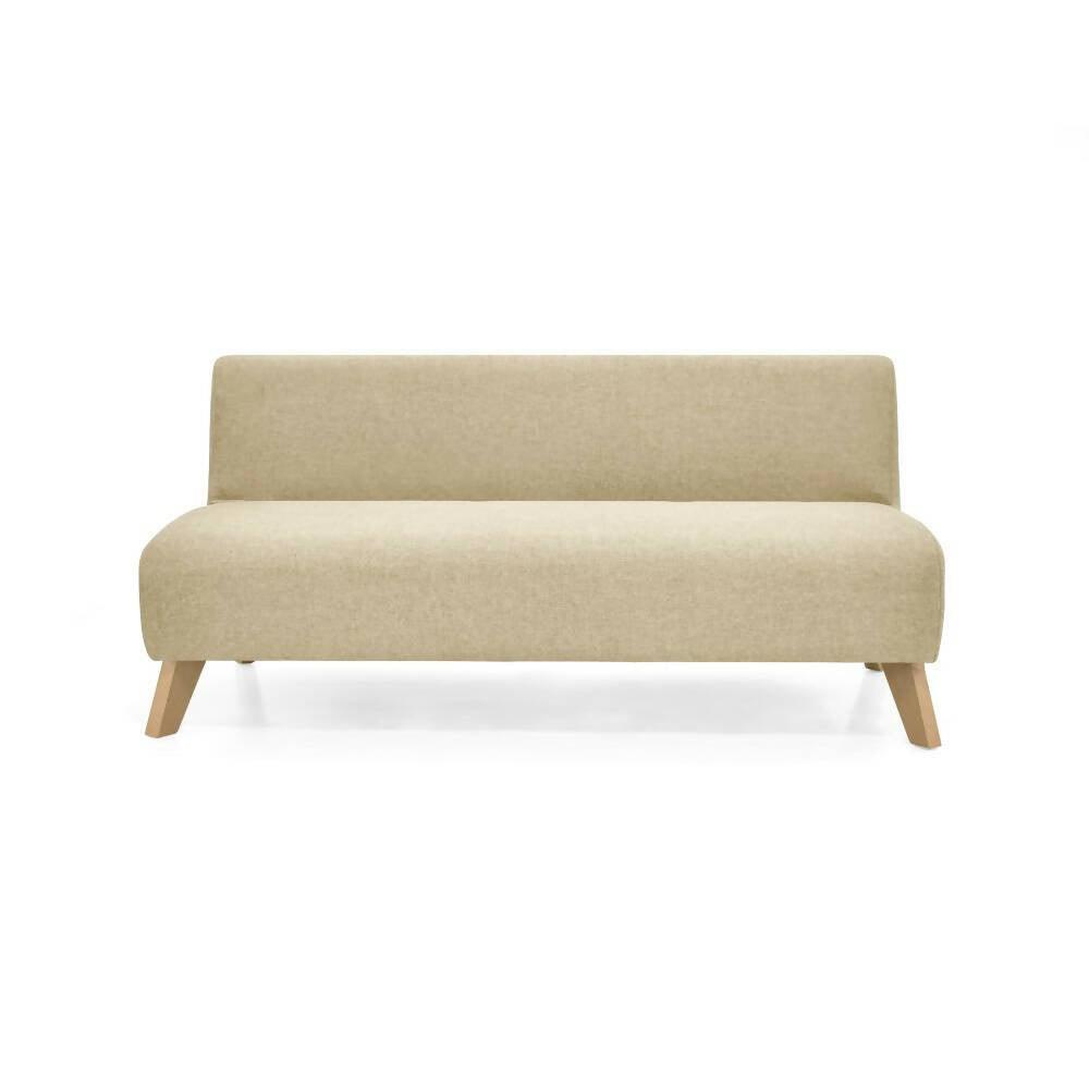 Sofa Oslo 3 Puestos Tela Poliester Beige - VIRTUAL MUEBLES
