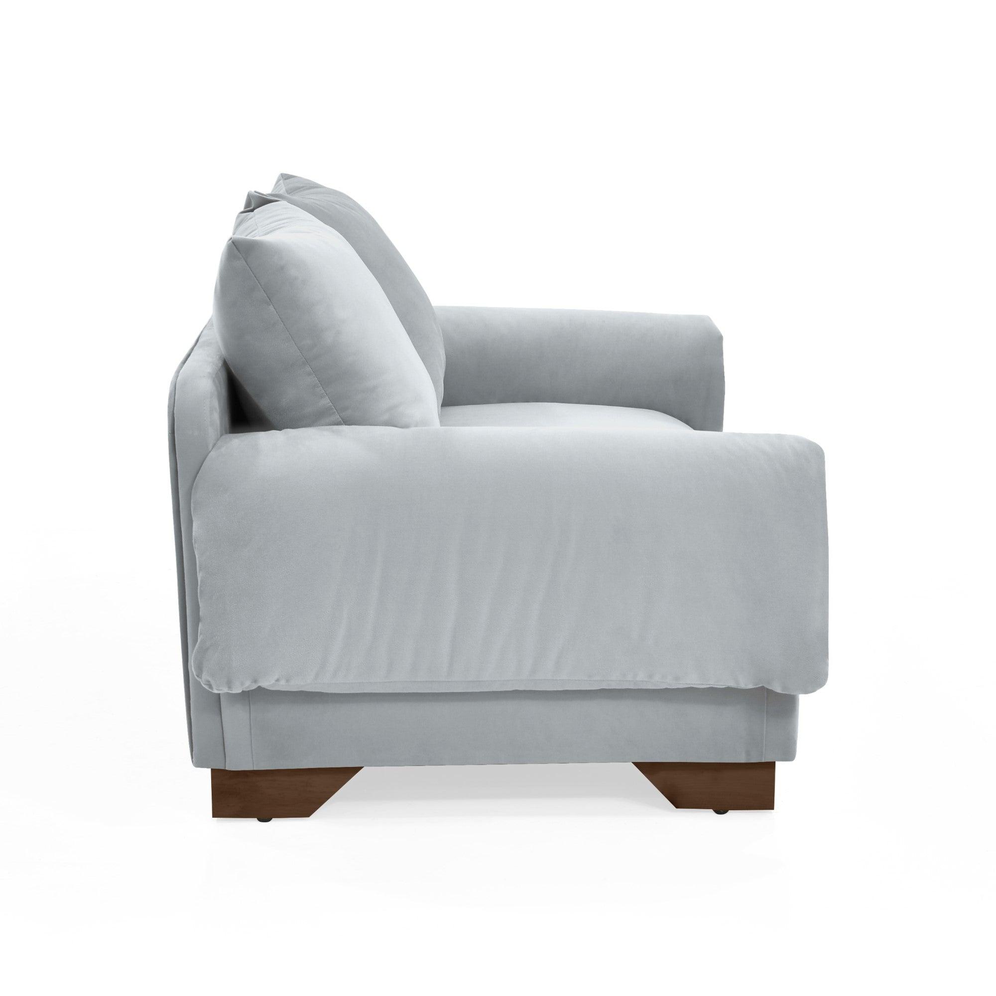 Sofa 2 Puestos Daytona Tela Plata - VIRTUAL MUEBLES