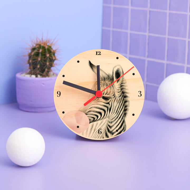 Reloj cebra chicle12x12 cm - VIRTUAL MUEBLES