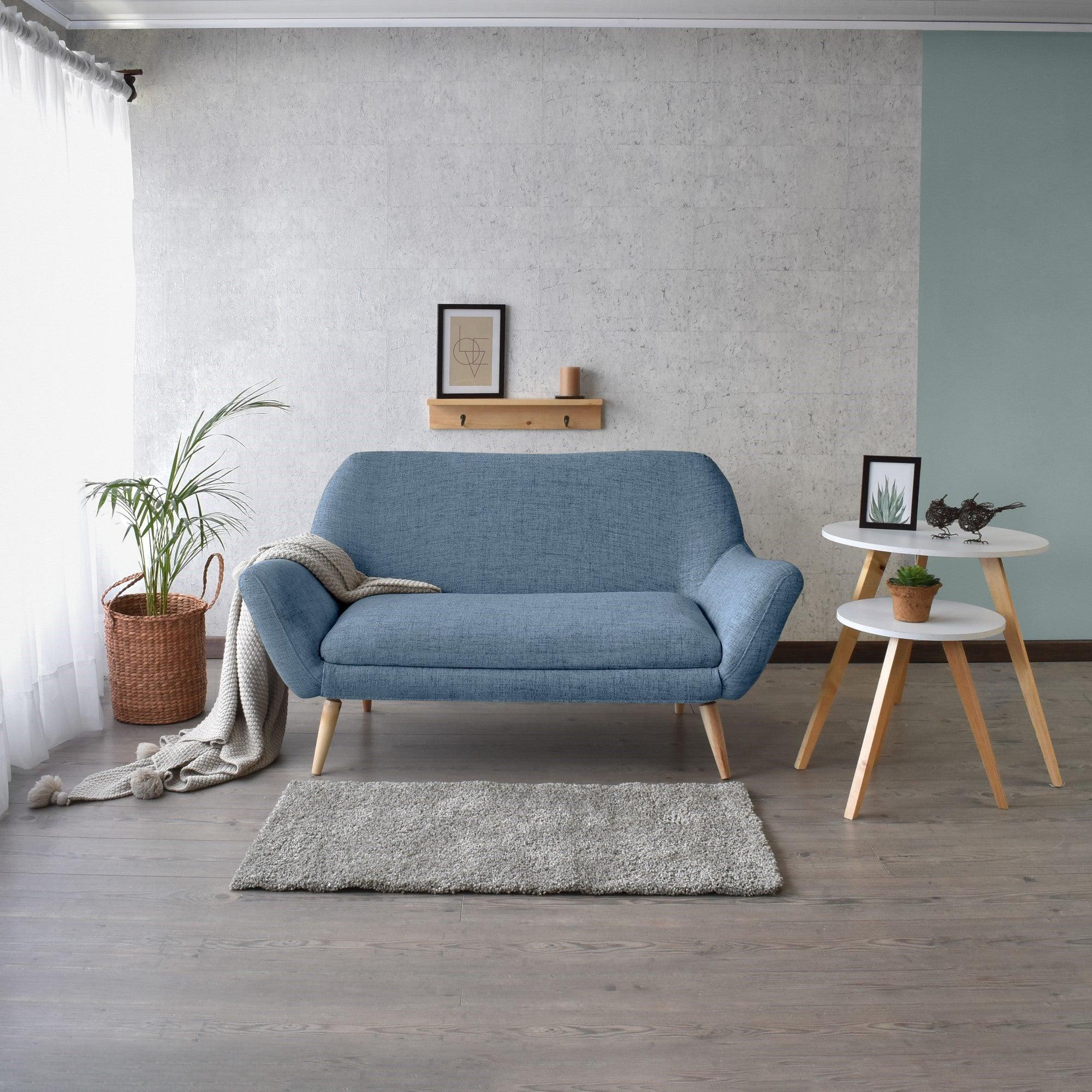 Sofa Cannes Tela Poliester Indigo - VIRTUAL MUEBLES