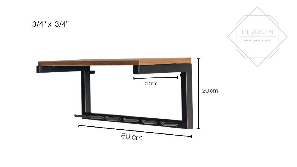 Perchero Repisa Kaan - VIRTUAL MUEBLES