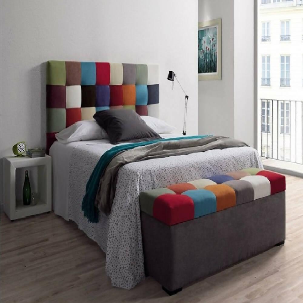 Cabecero Cama Queen Patchwork Multicolor - VIRTUAL MUEBLES