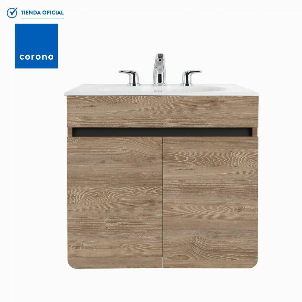 Mueble Corona Aluvia Miel Elevado Con Lavamanos 60x45 - VIRTUAL MUEBLES