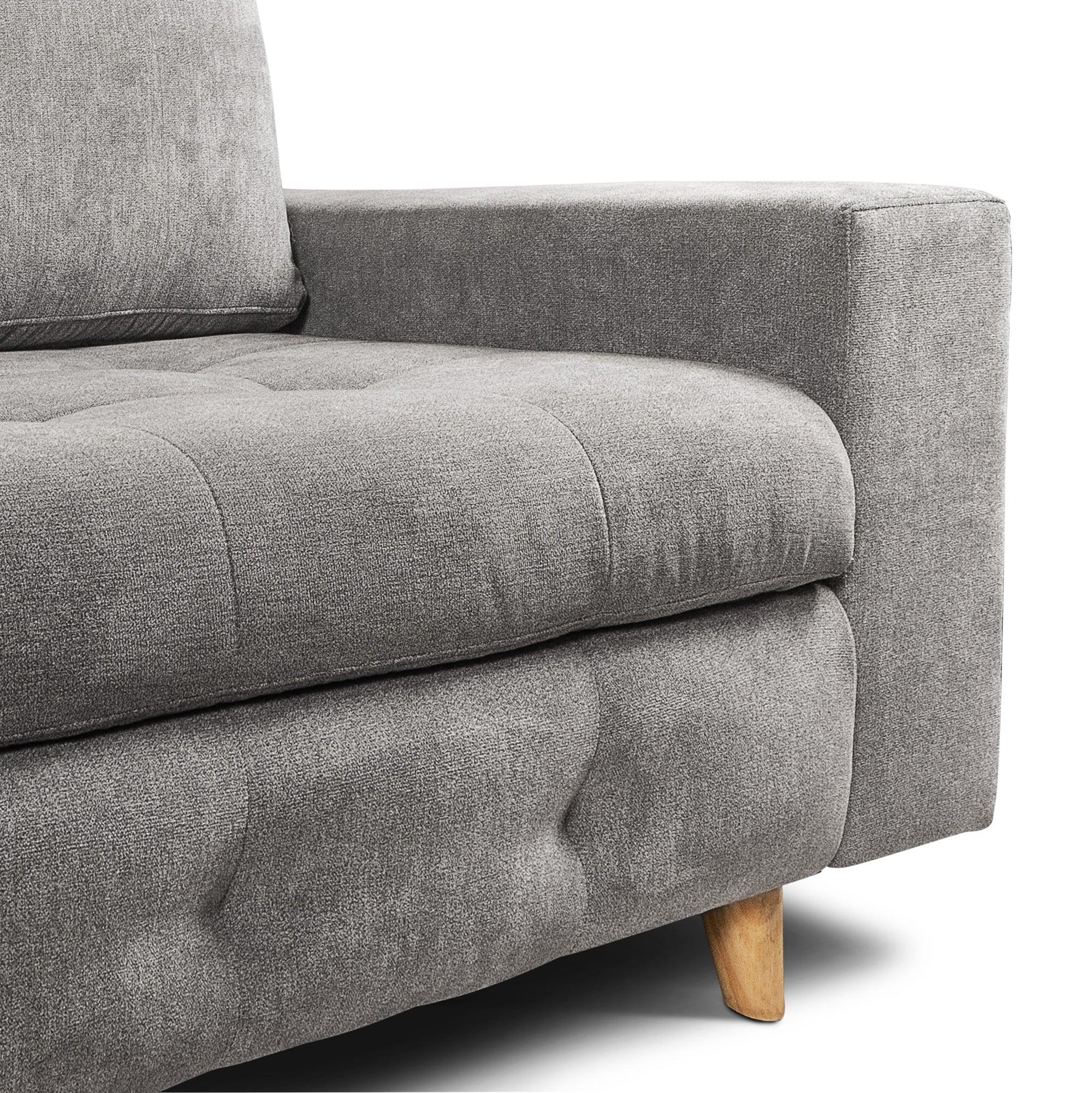 Sofá L Saona Gris - VIRTUAL MUEBLES