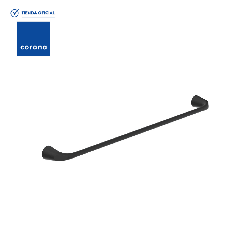 Toallero Barra Corona Koral Mate Black - VIRTUAL MUEBLES