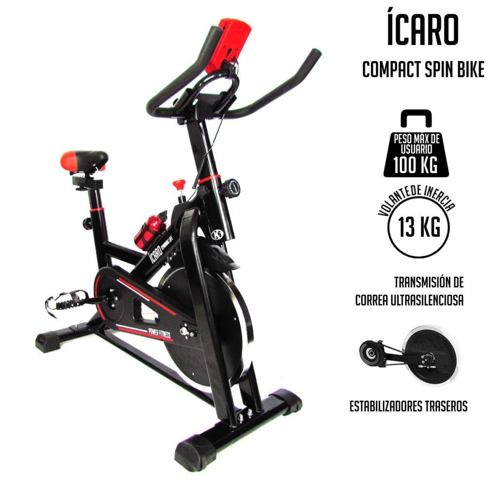 Bicicleta De Spinning Icaro Estática Fija K6 13 Kg - VIRTUAL MUEBLES