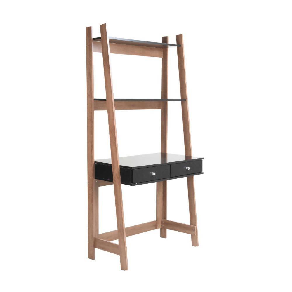 Escritorio Estante 2 Cajones Negro Belt - VIRTUAL MUEBLES