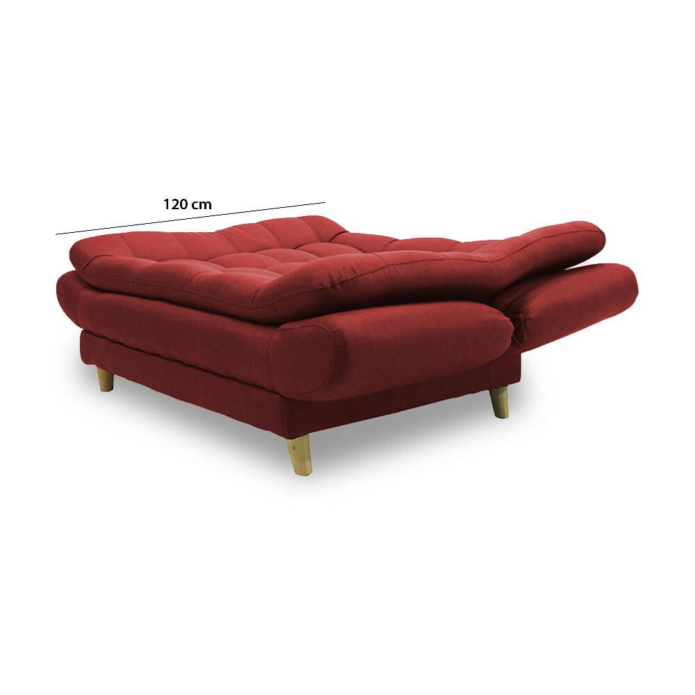 Sofá cama Damasco mini rojo Antirasguño - VIRTUAL MUEBLES