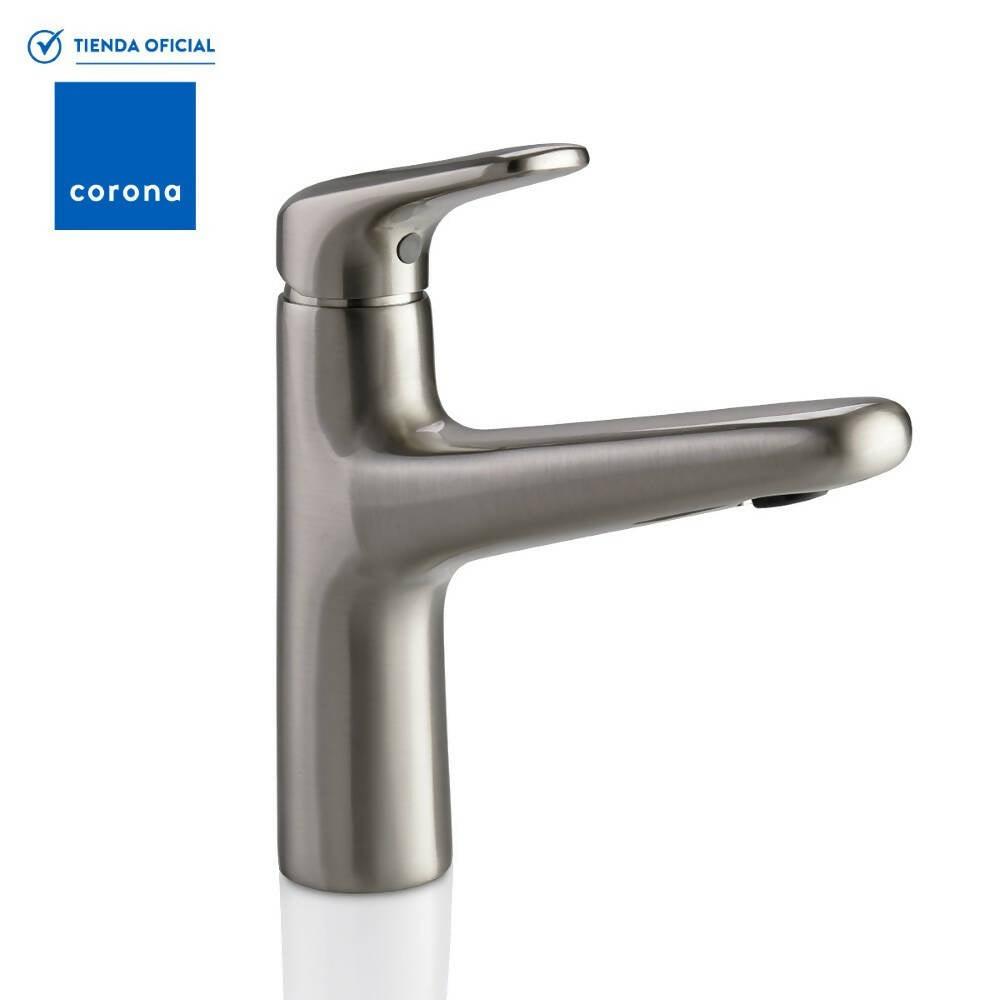 Grifería Lavamanos Corona Monocontrol Liquid Niquel Media - VIRTUAL MUEBLES