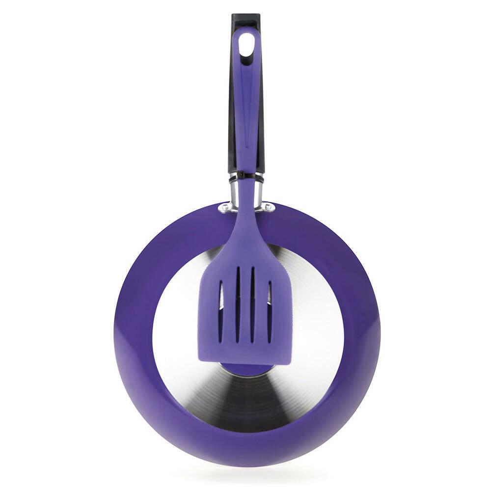 Sartén con Espátula Aspiración 24 cm Morado - VIRTUAL MUEBLES