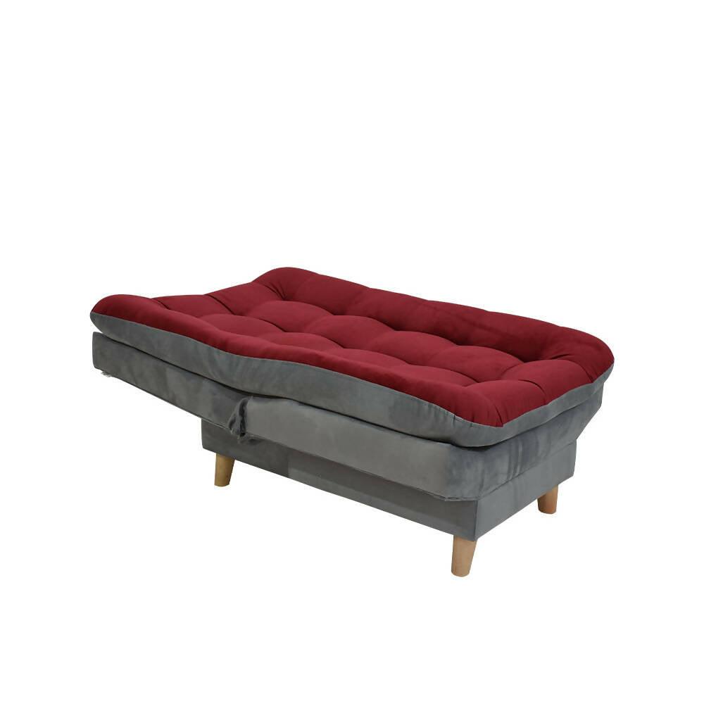Sala Moltochic rojo con gris poliéster - VIRTUAL MUEBLES