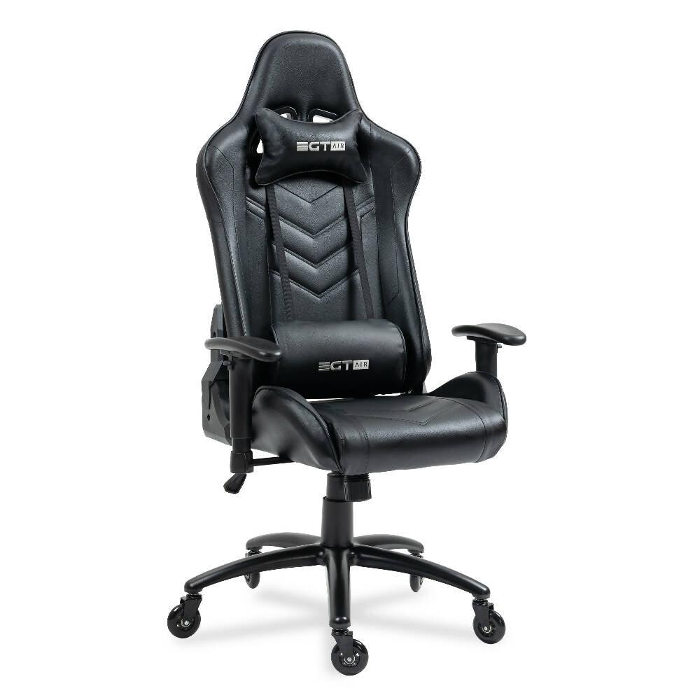 Silla Ergonómica Gamer EGTAIR-10-BB Office/Developer/Gamer en negro con tapizado de cuero sintético - VIRTUAL MUEBLES