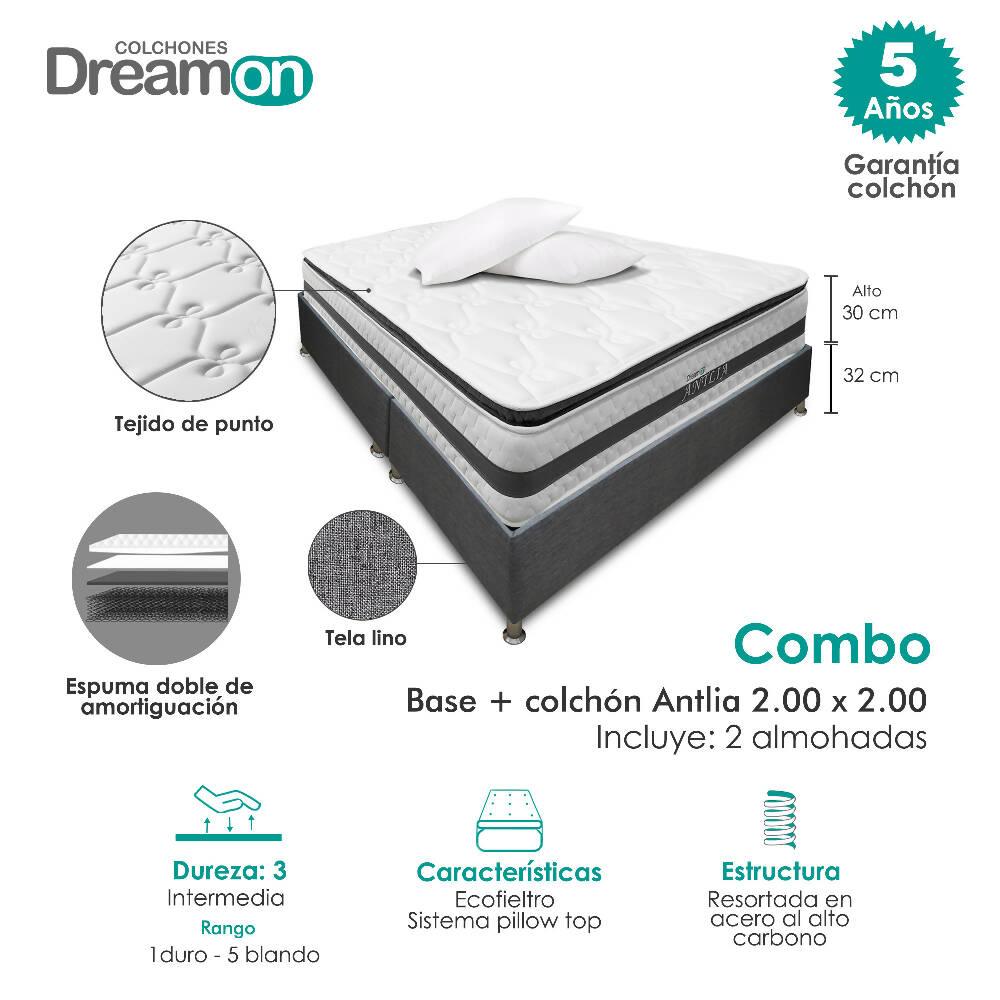 Colchón Con Base Dreamon Antlia King Intermedio - VIRTUAL MUEBLES