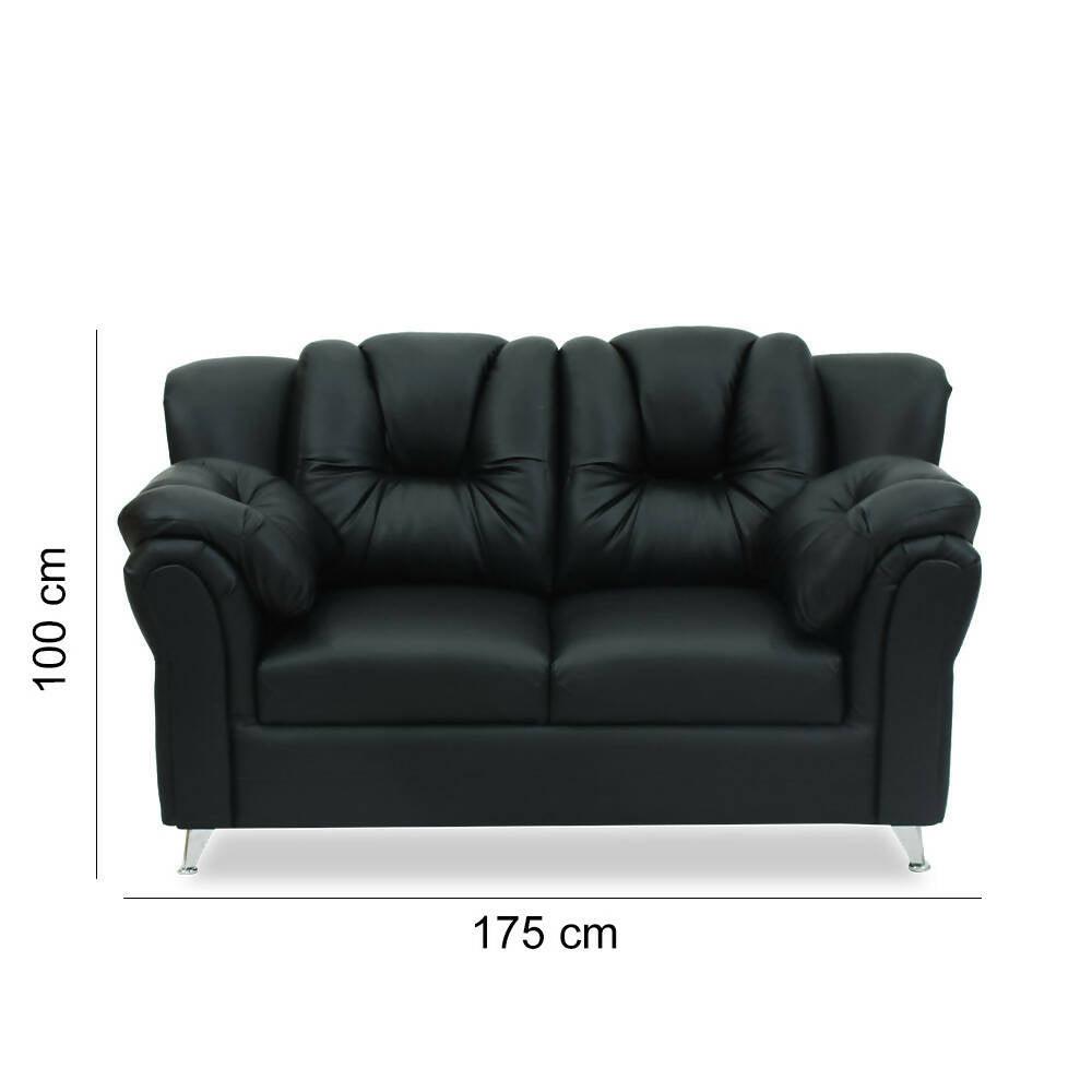 Sala relax negro sintético - VIRTUAL MUEBLES