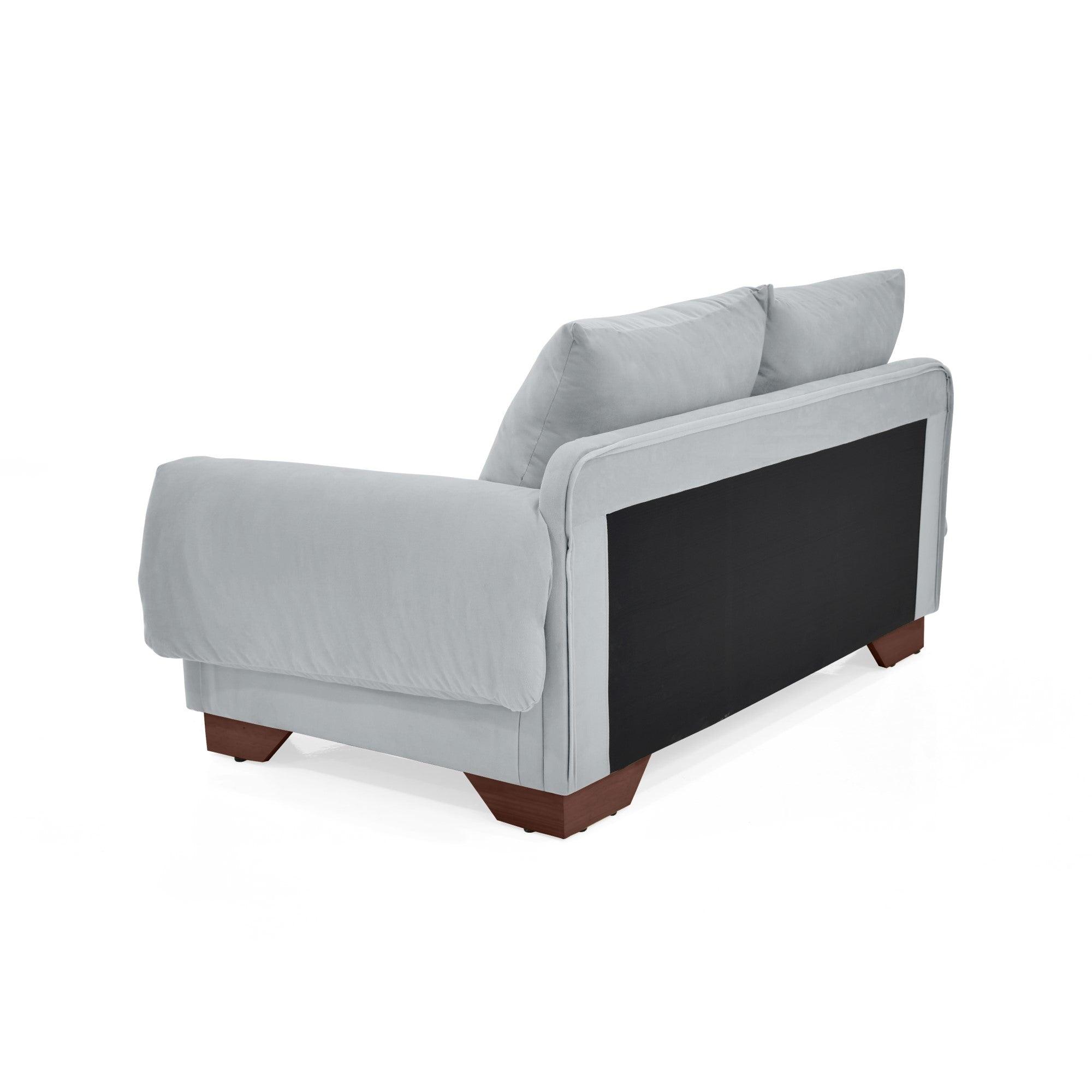 Sofa 2 Puestos Daytona Tela Plata - VIRTUAL MUEBLES