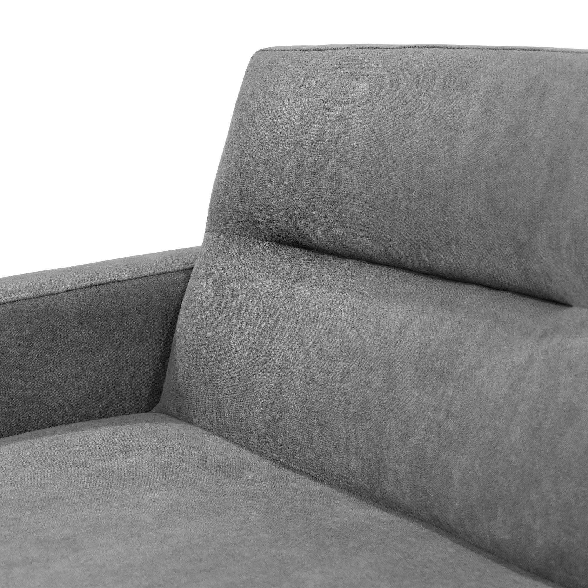 Sofa 2 Puestos Barza Tela Gris - VIRTUAL MUEBLES