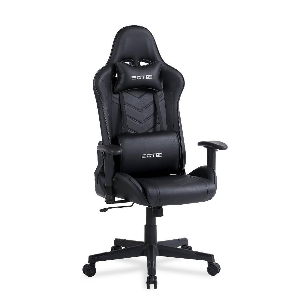 Silla Ergonómica Gamer EGTAIR-10-BB Office/Developer/Gamer en negro con tapizado de cuero sintético - VIRTUAL MUEBLES
