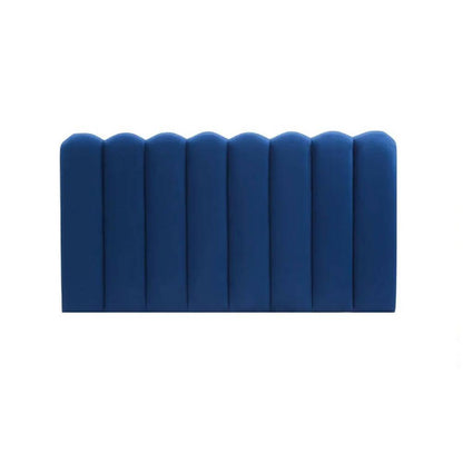 Cabecero Paneles Curvos Cama King Azul Rey