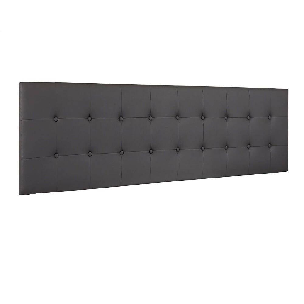 Cabecero Base Cama King Cuadros Gris - VIRTUAL MUEBLES