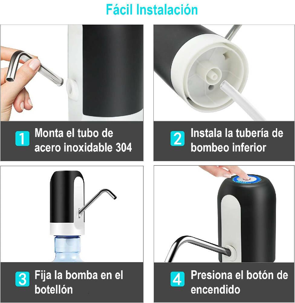 Dispensador De Agua Eléctrico Recargable USB Bomba Universal - VIRTUAL MUEBLES