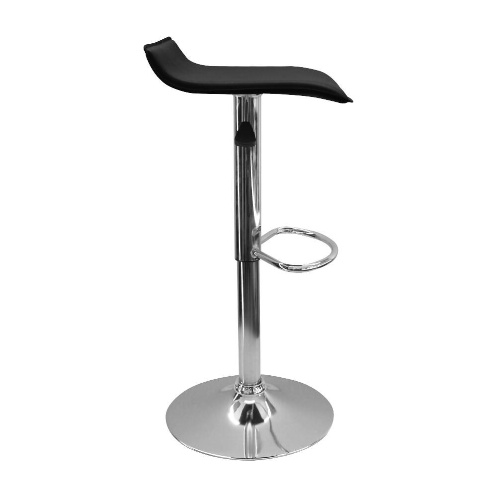 Silla Tapizada Lisa Tipo Bar - Negra