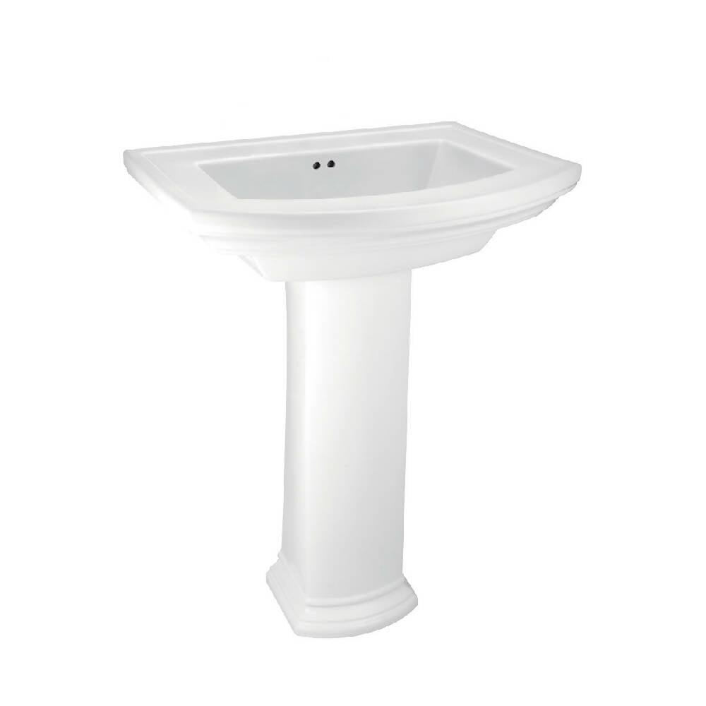 Lavamanos Corona Piamonte Con Pedestal Blanco - VIRTUAL MUEBLES