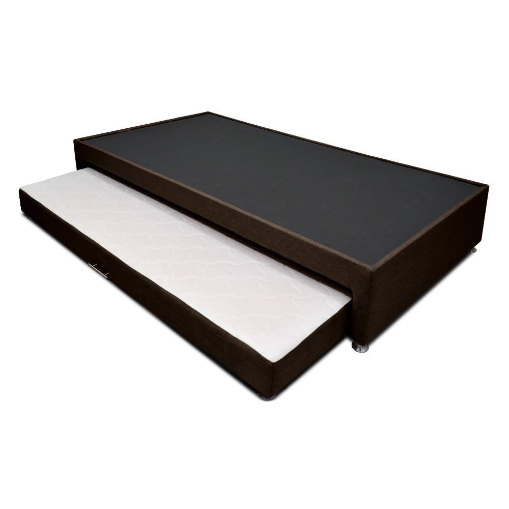 Cama Tarima Dreamer Tela Café 120X190 Cms - VIRTUAL MUEBLES