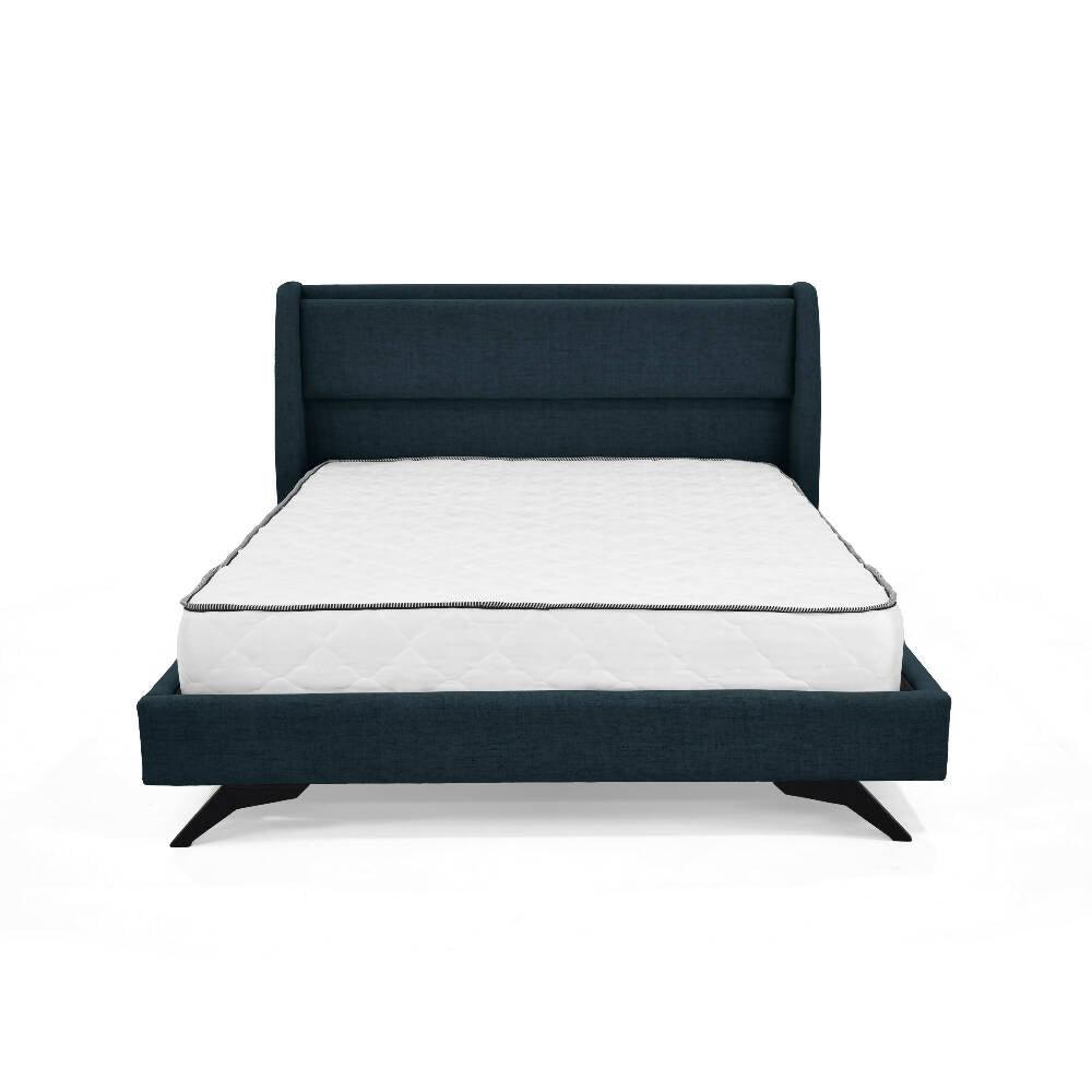 Cama Siena Doble 162 x 202 cm Tela - Plomo
