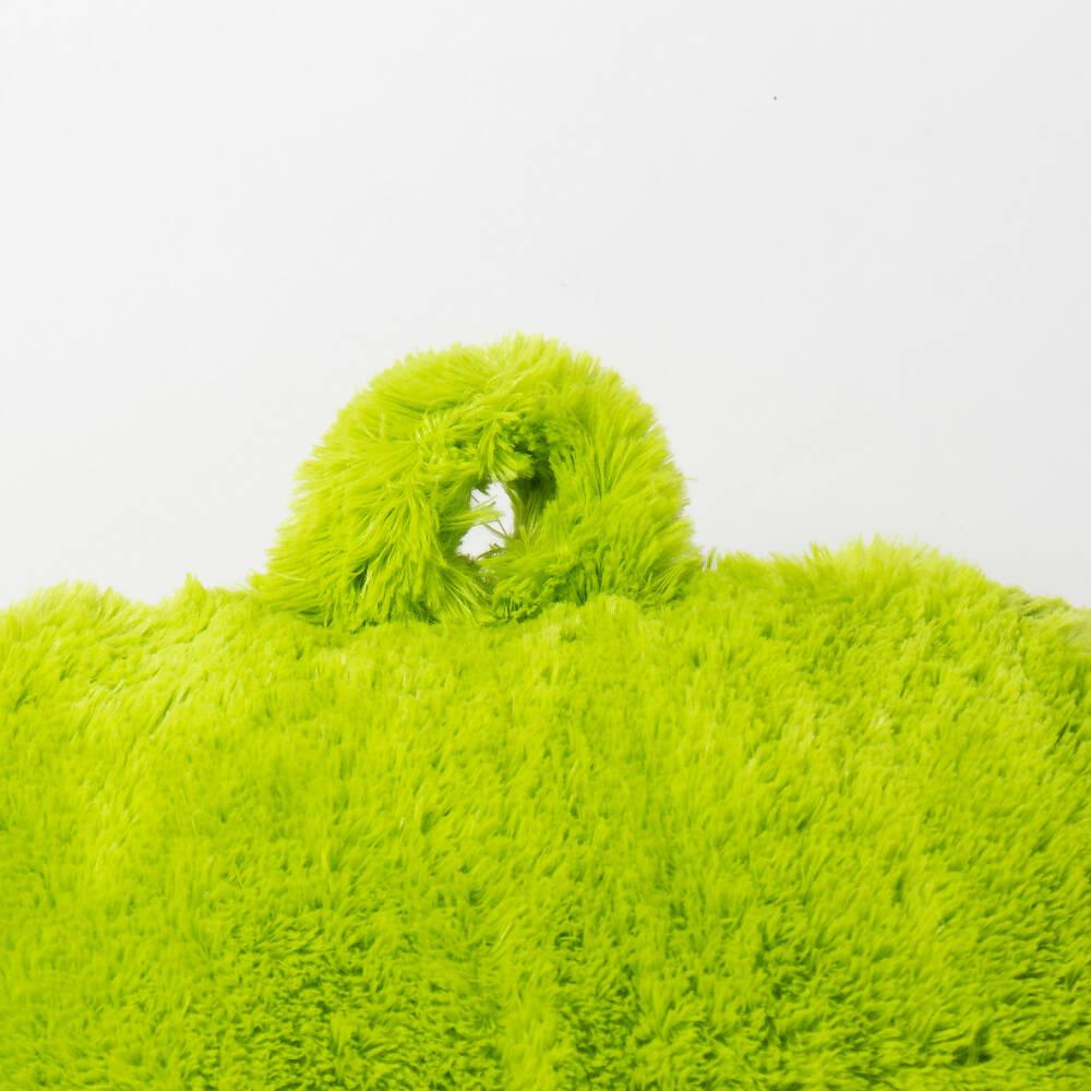 Cojín Anatómico Para TV y Lectura Funda Peluda Verde Limón - VIRTUAL MUEBLES